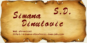 Simana Dinulović vizit kartica